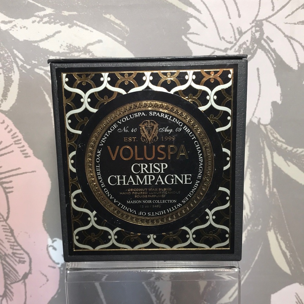 Voluspa Crisp Champagne Classic Candle 12 Ounce  Coconut Wax Blend